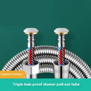 1 Piece Bathroom Accessories Shower Pipe Extension Soft Stainless Steel Braided Inner Tube 1.5/2M Long Flexible Shower Hose