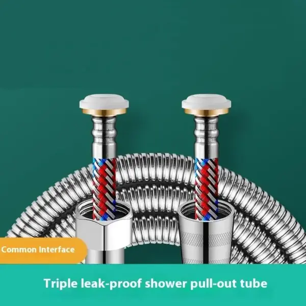 1 Piece Bathroom Accessories Shower Pipe Extension Soft Stainless Steel Braided Inner Tube 1.5/2M Long Flexible Shower Hose
