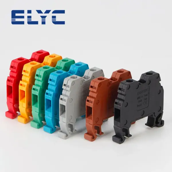 100Pcs MRK4 Screw Connection 4mm² Wire Electrical Din Rail Terminal Block onka 4