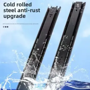 10-20 Inch Cold Rolled Steel Drawer Slides - Two-Section Cabinet Hardware Furniture Sliding Track for Close Drawer