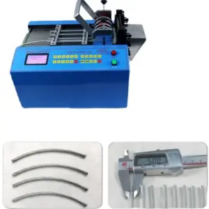 Nickel Belt PVC Tube Cutter Cable Cutting Machine with Copper Foil/Mesh 220V Engine for Wire Rope & Rubber Pipe Plastic Tapes