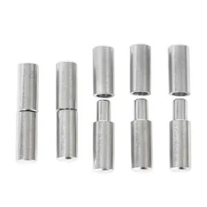 Round Welding Door Hinge 304 Stainless Steel Heavy Duty Male Female Plug Door Shaft Cabinet Door Industrial Hinge