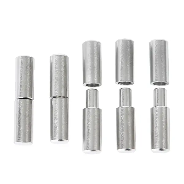 Round Welding Door Hinge 304 Stainless Steel Heavy Duty Male Female Plug Door Shaft Cabinet Door Industrial Hinge