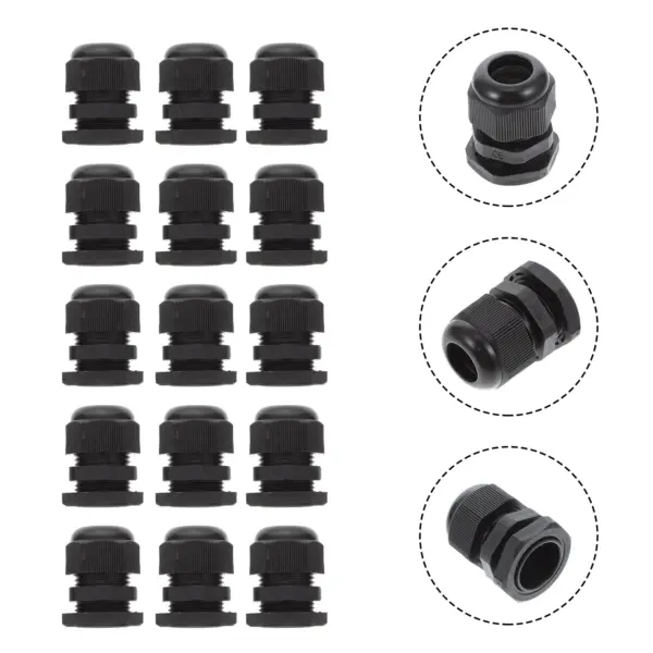 100Pcs Waterproof Cable Gland Wire Connector PP Material Strong Structure Rustproof Outdoor Lighting Cable Protector Strain