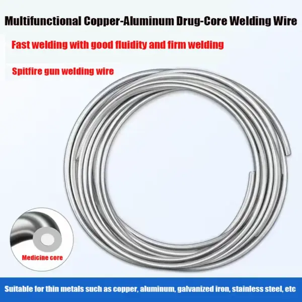 Low temperature copper aluminum flux cored wire welding rod, refrigerator air conditioning copper aluminum tube welding