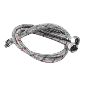 2PCS 60cm Flexible Plumbing Pipes G1/2 G3/8 G9/16 Supply Pipe Braided Hoses Basin Cold Hot Mixer Faucet Stainless Steel Water