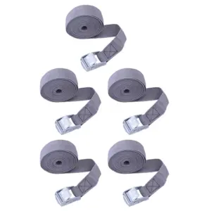 5Pcs Heavy Duty Polyester Ratchet Tie Down Straps with Zinc Alloy Buckle for Car Trunk Motorcycle Luggage Cargo Securing