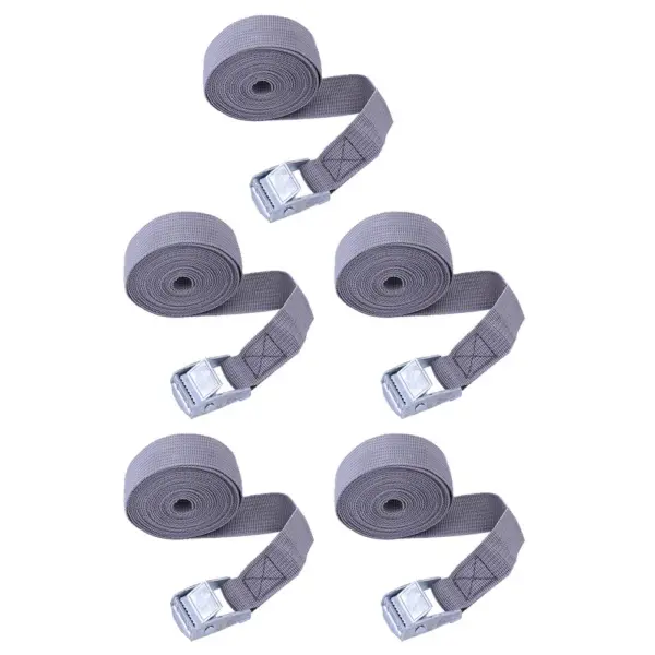 5Pcs Heavy Duty Polyester Ratchet Tie Down Straps with Zinc Alloy Buckle for Car Trunk Motorcycle Luggage Cargo Securing