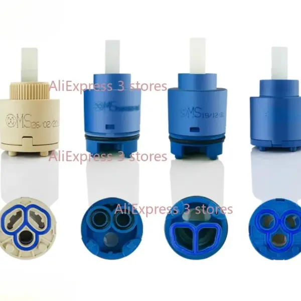 Shower Valve Ceramic Faucet Cartridge 2/3/4/5 Way Shower Diverter Mixing Faucet Replacement Parts Sizes25mm,35mm, 40mm