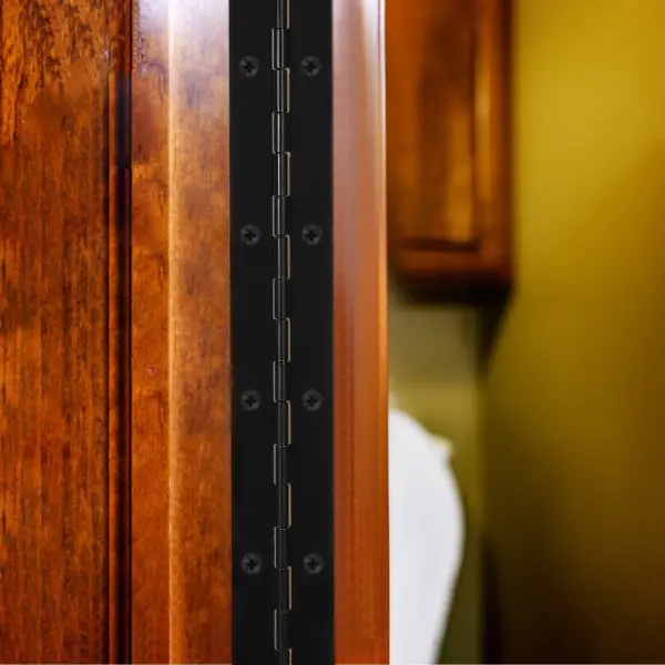 2Pcs Black Metal Piano Hinges Heavy Duty Iron Long Hinge for Wood Cabinet Door Box Crafts Piano Hinge Hinges for Wood