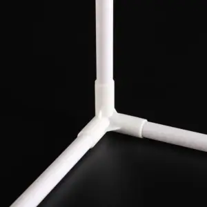 Z. 10PCS 12mm Plastic White Pipe Connector DIY Shelf Tent Fixed Joint Fitting Tee Four Way Straight Elbow Wardrobe Hook Joint