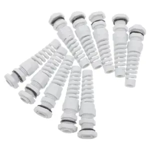 10Pcs Cable Gland Waterproof Strain Relief Cord Connector Nylon Spiral Adjustable Protector for Industrial Automotive Marine
