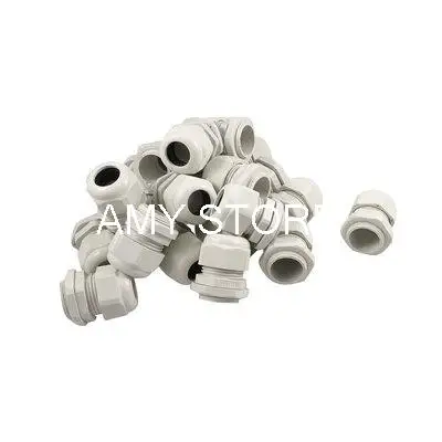 White Plastic PG21 IP67 Water Proof Cable Gland Connector
