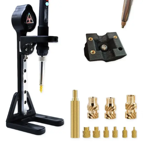 New Heat-Set Insert Tool 60W Digital Soldering Iron with Tip for 3D Printing Plastic M3 1/4" Threaded Inserts Brass knurled Nuts