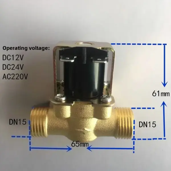 1/2" 3/4" Male Thread Electric Solenoid Valve Normally Closed DC 12V 24V AC 220V Water Control Valve Controller Switch Brass