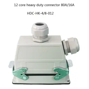 DHC-HK-4/8-012 High Current 80A 12 pins Heavy duty Connector Aviation Industry Waterproof Plug Socket Double cable gland PG21