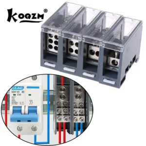 1PCS 1 in 1/2/4/6 Out 150A Din Rail Terminal Block Distribution Box One in Multiple Out Power Junction Box for Circuit Breaker