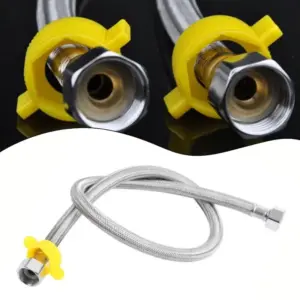 50cm 1/2 Inch Plumbing Explosion-Proof Flexible Braided Hose Faucet Water Pipe for Kitchen Bathroom Plumbing