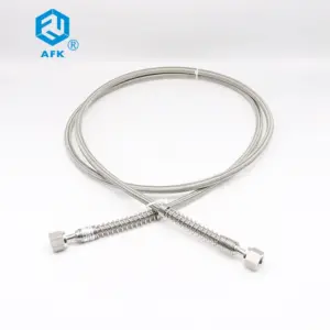 Stainless Steel Braided Flexible Hose 200 Bar High Pressure 1m/1.5m Length for Water Oil Gas Industry