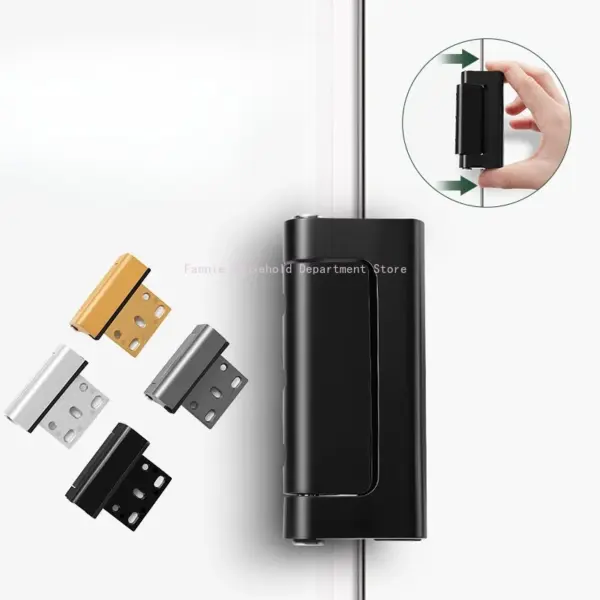 Anti-Theft Door Lock Latch Heavy Duty Security Bolt for Indoor Door Safety Drill-Free Installation 1-Pack furniture hardware