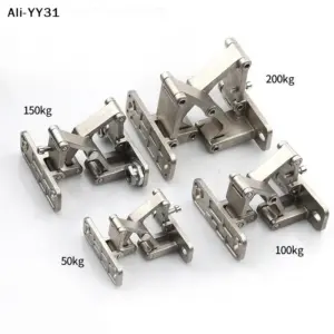 【An0】【DA】1PCS Stone Door Hinge Fire Hydrant Heavy Duty Invisible Door Concealed Door Stainless Steel Folding Hinge Fire Box