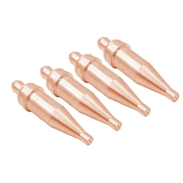 ABHI-1-101 Series Acetylene Cutting Torch Tips, Size 0-3, Fit V-Style Heavy Duty Torch - Pack Of 4