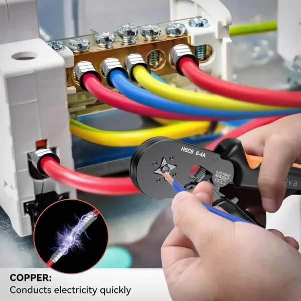 1200PCS Ferrule Crimping Tool Kit,Wire Ferrules Crimpers Pliers Kit Tools with Terminals Connectors AWG24-10 wiring connectors