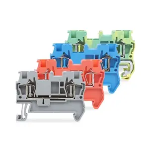 5Pcs Din Rail Terminal Block ST2.5 Spring-cage Connection 2.5mm² Combination type Electrical Wire Connector Quick insertion type