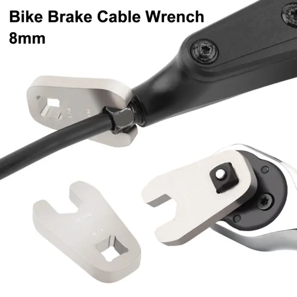8mm Replacement Bullhorn Crowfoot Wrench Bike Disc Brake Cable Wrench for Ratchet Torque Wrench Head 1/4" Torque Wrench