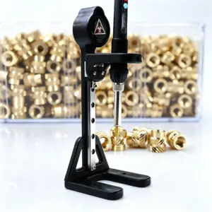 Heat Set Insert Tool Pressing Machine Upgraded Soldering Iron Brass Nuts Threaded Knurled with Insert Tip for 3D Printed Plastic