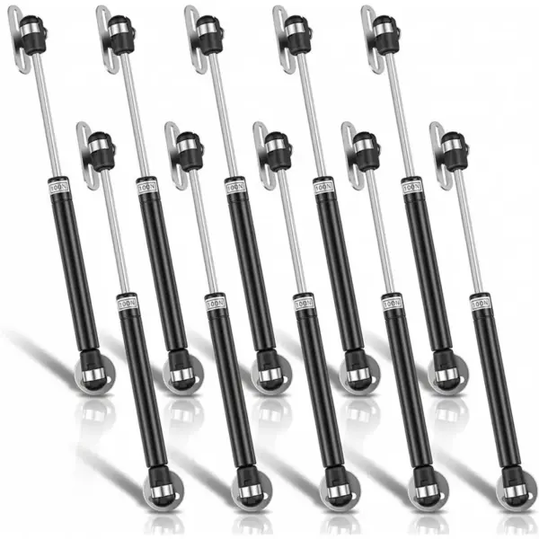 MCGS-For Cabinet Lid Support 10Pcs 10 Inch Gas Struts Heavy Duty Soft Open Spring Shock Props, Supports 100N/22.5Lb