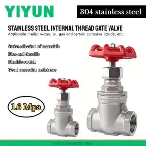 1pc 304 Stainless Steel Ball Valve DN15 DN20 DN25 DN32 DN40 DN50 DN65 Internal Thread Rotary Gate Valve Tap Water Valve Switch