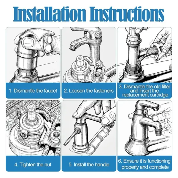 Stainless Steel And Plastic Faucet Replacement Cartridges Compatible With 1224 Models, Dual Handle Shower Tub Valve Parts
