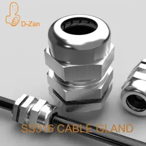 Waterproof Cable Gland Connector IP68 316 Stainless Steel Inox Metric Cable M8 M10 M12 M14 M16 M18 For 3-6.5mm 4-8mm Cable