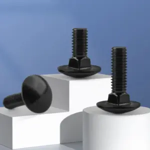 304 Stainless Steel Carriage Bolt Set M3-M12 / Black Round Head Square Neck Coach Screws Truss Head Bolts