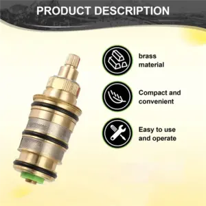 A88E-2X Brass Replacement Thermostatic Cartridge,Shower Mixer Valve Bar Repair Kit Intelligent Thermostatic Valve Core