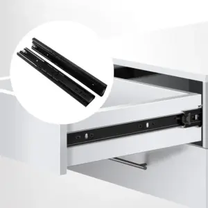 Push to Open Drawer Slides Full Extension Handleless Side Mount Ball Bearing Track Guide Runners Telescopic Drawer Pocket Slides