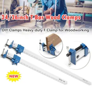 24/36inch T Bar Wood Clamps DIY Heavy F Clamp Tools For Woodworking Quick Release Fixture Sash Long Cramp Bench Wood Grip
