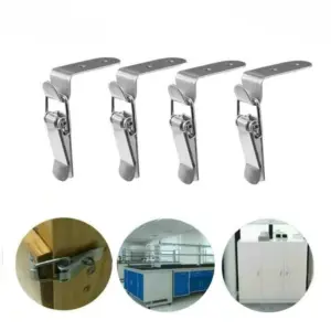 8pcs 90° Stainless Steel Spring Loaded Box Draw Toggle Latch Catch Clamp Clip Clasp Closures Crate Snap Lock