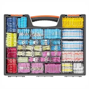 Heat Shrink Butt Crimp Terminals Waterproof Solder Seal Electrical Connectors Wire Cable Splice Kit Automotive Marine