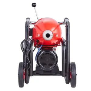 Drain Cleaner Machine 120FT X 6/5 Inch, 1100W Electric Sewer Snake Auger Manual Feed - With 6 Cutters And CW/CCW Control For 4"