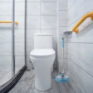 Household Toilet Plunger Long Handle Heavy Duty Drain Unclogger Toilet Pump Plunger Bathroom Sink Kitchen Cleaning Tool