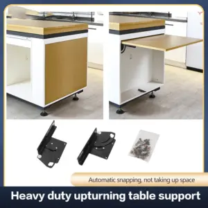 SSOUIM Flip Up Support Table Hardware Countertop Door Panel Up And Down Heavy Duty Bracket Folding Table Hardware Accessories