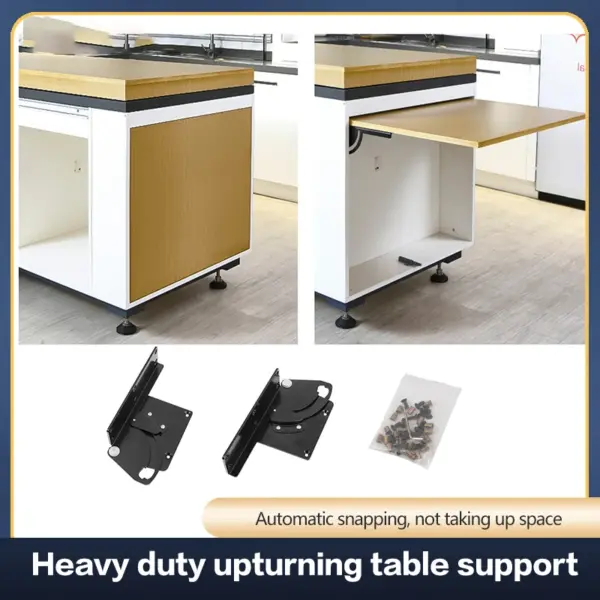 SSOUIM Flip Up Support Table Hardware Countertop Door Panel Up And Down Heavy Duty Bracket Folding Table Hardware Accessories