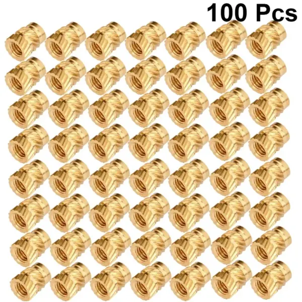 100pcs M3 Thread Knurled Brass Threaded Heat Set Heat Resistant Insert Embedment Nut for 3D Printer Voron