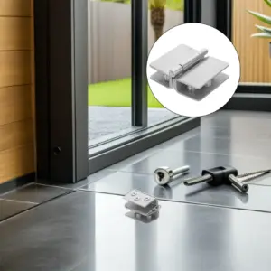 Stainless Steel Glass Door Hinge Clamp 180 Degree Heavy Duty Shower Hinge Fits 8-10Mm Glass Cabinet Door Clamp Frameless Display