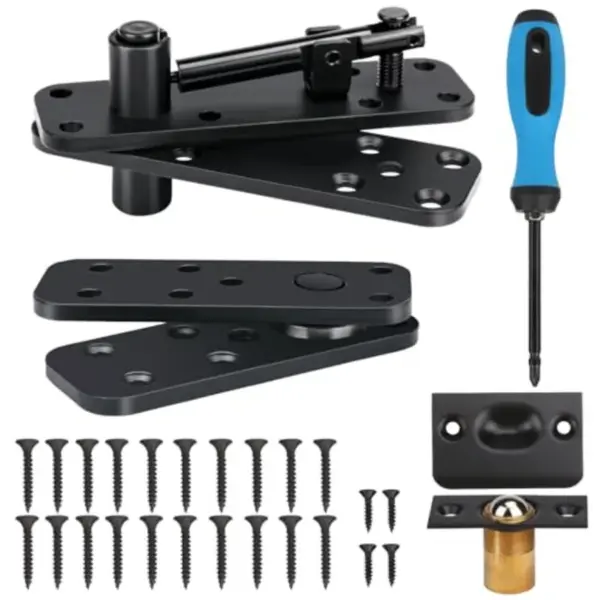 Stainless Steel Hidden Door Hinge, Pivot Hinge, Up to 570Lbs Load-Bearing, Hidden Door Bookcase Hinge, Heavy Duty Swinging Door