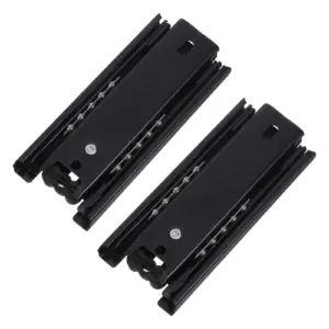 2Pcs Kitchen Drawer Slides Bottom Mount 4 Inch Full Extension Heavy Duty Telescopic 3 Section Ball Bearing Drawer Rails
