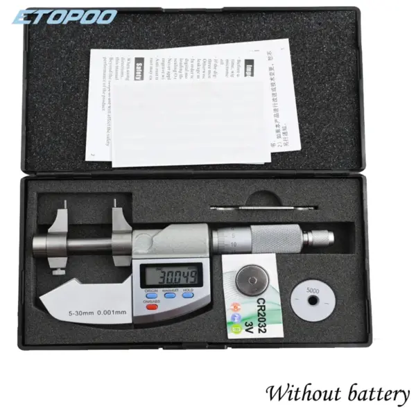 5-30MM/25-50MM/50-75MM/75-100MM Silver color digital display micrometer Gauge Carbide end face measuring tool