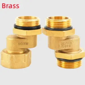 Brass Female To Male Eccentric Union Adapter BSPP 1" Thickened Elbow Water Pipe Side Shift Eccentric Corner Joint Fittings